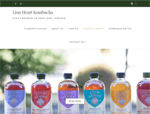 Tablet Screenshot of lionheartkombucha.com